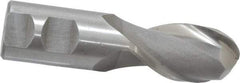 Interstate - 1-1/4" Diam, 2-1/2" LOC, 2 Flute High Speed Steel Ball End Mill - Uncoated, Single End, 5" OAL, 1-1/4" Shank Diam, Spiral Flute - Americas Industrial Supply