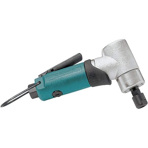 Dynabrade - 1/4" Collet, Angle Handle, Air Angle Die Grinder - 25,000 RPM, Front Exhaust, 18 CFM, 0.4 hp, 90 psi, 1/4 NPT Inlet - Americas Industrial Supply