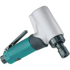 Dynabrade - 1/4" Collet, Angle Handle, Air Angle Die Grinder - 18,000 RPM, Front Exhaust, 27.99 CFM, 0.5 hp, 90 psi, 1/4 NPT Inlet - Americas Industrial Supply