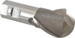 Interstate - 2" Diam, 2-1/2" LOC, 2 Flute High Speed Steel Ball End Mill - Uncoated, Single End, 5" OAL, 1-1/4" Shank Diam, Spiral Flute - Americas Industrial Supply