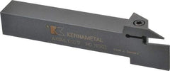 Kennametal - External Thread, 0.67" Max Depth of Cut, 0.079" Min Groove Width, 5" OAL, Left Hand Indexable Grooving Cutoff Toolholder - 3/4" Shank Height x 3/4" Shank Width, A4..02.. Insert Style, A4SM Toolholder Style, Series A4 - Americas Industrial Supply