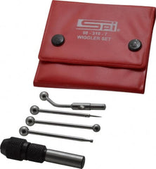 SPI - 0.0002 Inch Accuracy, Single End, Center Finder Set Mechanical - 0.1 Inch Head Diameter, Includes 4 Attachments, Case, Holder, 4 Pieces - Americas Industrial Supply