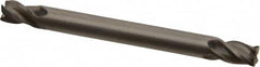 Interstate - 3/16", 9/32" LOC, 3/16" Shank Diam, 2" OAL, 4 Flute, High Speed Steel Square End Mill - Double End, Uncoated, Spiral Flute, Centercutting, Right Hand Cut, Right Hand Flute - Americas Industrial Supply