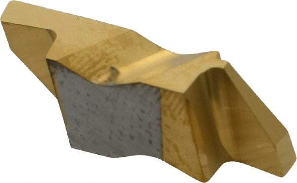 Kennametal - 3097NG Grade KC730, 2.46mm Cutting Width Carbide Grooving Insert - 3.81mm Max Depth of Cut, Left Hand, 0.32mm Corner Radius, TiN Finish - Americas Industrial Supply