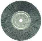 8" Diameter - 5/8" Arbor Hole - Crimped Stainless Straight Wheel - Americas Industrial Supply