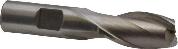 Interstate - 18mm, 1-5/16" LOC, 5/8" Shank Diam, 3-5/16" OAL, 2 Flute, Cobalt Square End Mill - Single End, Uncoated, Spiral Flute, Centercutting, Right Hand Cut, Right Hand Flute - Americas Industrial Supply