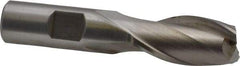 Interstate - 18mm, 1-5/16" LOC, 5/8" Shank Diam, 3-5/16" OAL, 2 Flute, Cobalt Square End Mill - Single End, Uncoated, Spiral Flute, Centercutting, Right Hand Cut, Right Hand Flute - Americas Industrial Supply