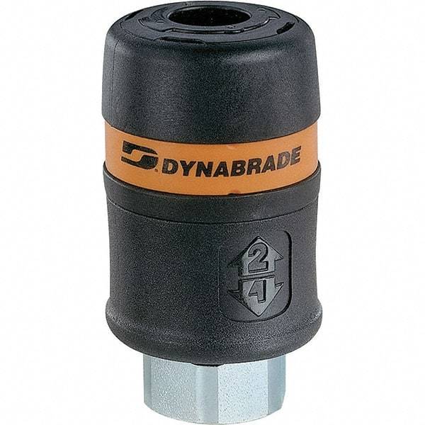 Dynabrade - Female NPT Pneumatic Hose Coupler - 1/4" Body Diam - Americas Industrial Supply
