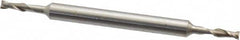 Interstate - 3/32", 9/32" LOC, 3/16" Shank Diam, 2-5/8" OAL, 2 Flute, High Speed Steel Square End Mill - Double End, Uncoated, Spiral Flute, 30° Helix, Centercutting, Right Hand Cut, Right Hand Flute - Americas Industrial Supply