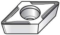 Kennametal - DCMT32.52 FW Grade KT315 Cermet Turning Insert - TiN/TiCN/TiN Finish, 55° Diamond, 3/8" Inscr Circle, 5/32" Thick, 1/32" Corner Radius - Americas Industrial Supply