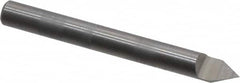 Accupro - 60° Incl Angle, 5/32" Shank Diam, 1-1/2" OAL, 5/32" Cut Diam, Conical Engraving Cutter - 3/16" LOC, 1 Flute, Right Hand Cut, Micrograin Solid Carbide, Uncoated - Americas Industrial Supply