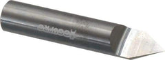 Accupro - 60° Incl Angle, 3/8" Shank Diam, 2" OAL, 3/8" Cut Diam, Conical Engraving Cutter - 1/2" LOC, 1 Flute, Right Hand Cut, Micrograin Solid Carbide, Uncoated - Americas Industrial Supply