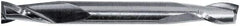 Atrax - 7/16", 7/8" LOC, 1/2" Shank Diam, 4" OAL, 2 Flute, Solid Carbide Square End Mill - Double End, TiN Finish, Spiral Flute, 30° Helix, Centercutting, Right Hand Cut - Americas Industrial Supply