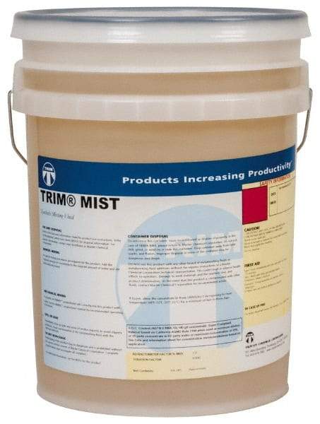 Master Fluid Solutions - Trim Mist, 5 Gal Pail Cutting & Grinding Fluid - Synthetic, For Milling - Americas Industrial Supply