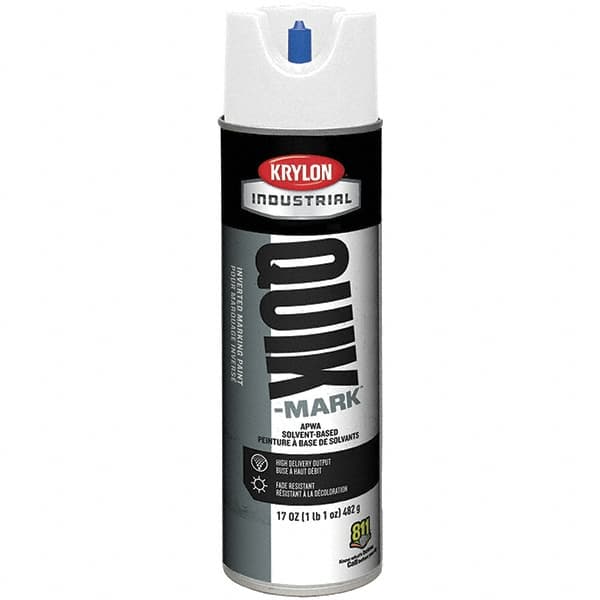 Krylon - 20 fl oz White Marking Paint - 50 to 60 Sq Ft Coverage, Solvent-Based Formula - Americas Industrial Supply