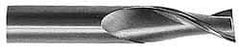 SGS - 7/8", 1-1/2" LOC, 7/8" Shank Diam, 4" OAL, 2 Flute, Solid Carbide Square End Mill - Single End, TiN Finish, Spiral Flute, 30° Helix, Centercutting, Right Hand Cut, Right Hand Flute, Series 3 - Americas Industrial Supply