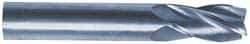 SGS - 7/8", 1-1/2" LOC, 7/8" Shank Diam, 4" OAL, 4 Flute, Solid Carbide Square End Mill - Single End, Uncoated, Spiral Flute, 30° Helix, Centercutting, Right Hand Cut, Right Hand Flute, Series 1 - Americas Industrial Supply