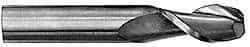 SGS - 11/16" Diam, 1-3/8" LOC, 2 Flute Solid Carbide Ball End Mill - Uncoated, Single End, 4" OAL, 3/4" Shank Diam, Spiral Flute - Americas Industrial Supply