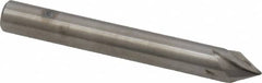 Made in USA - 1/4" Shank Diam, 5 Flute 60° Solid Carbide Countersink - Bright Finish, 2" OAL, Right Hand Cut - Americas Industrial Supply