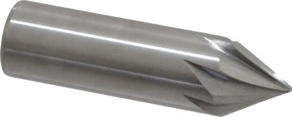 Made in USA - 1/2" Shank Diam, 7 Flute 60° Solid Carbide Countersink - Americas Industrial Supply