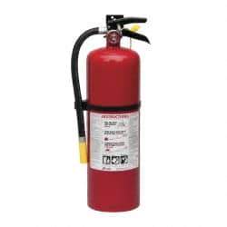 Kidde - 10 Lb, 4-A:60-B:C Rated, Dry Chemical Fire Extinguisher - 5.21" Diam x 19.52" High, 195 psi, 20' Discharge in 21 sec, Rechargeable, Steel Cylinder - Americas Industrial Supply