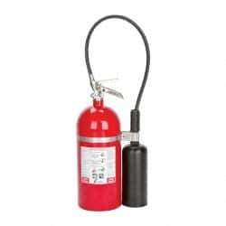 Kidde - 10 Lb, 10-B:C Rated, Carbon Dioxide Fire Extinguisher - 6.87" Diam x 19.37" High, 850 psi, 8' Discharge in 10 sec, Rechargeable, Aluminum Cylinder - Americas Industrial Supply