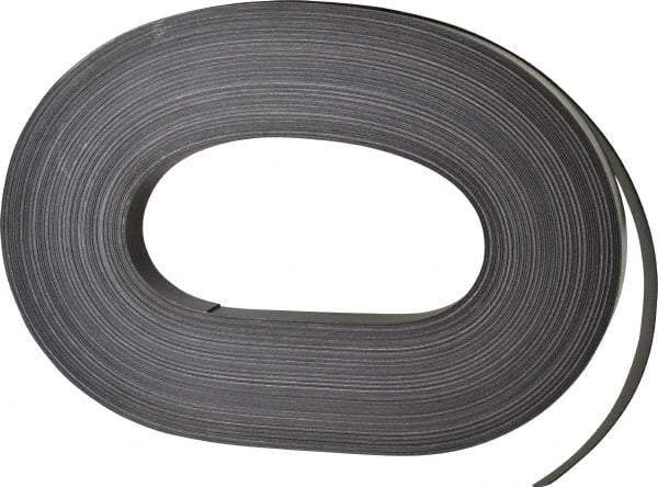 Mag-Mate - 100' Long x 3/4" Wide x 1/32" Thick Flexible Magnetic Strip - 6 Lb Max Pull Force, 3 Linear Ft/Lb Magnetic Pull Force, Adhesive Back - Americas Industrial Supply