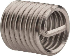 Recoil - 1/4-28 UNF, 3/8" OAL, Free Running Helical Insert - 8-1/4 Free Coils, Tanged, Stainless Steel, 1-1/2D Insert Length - Exact Industrial Supply