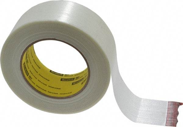 3M - 2" x 60 Yd Clear Rubber Adhesive Packaging Tape - Polypropylene Film Backing, 6 mil Thick, 170 Lb Tensile Strength, Series 897 - Americas Industrial Supply