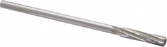 Alvord Polk - 3/8" High Speed Steel 6 Flute Chucking Reamer - Spiral Flute, 0.3105" Straight Shank, 1-3/4" Flute Length, 7" OAL - Americas Industrial Supply