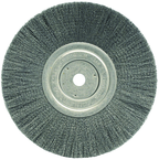 8" Diameter - 5/8" Arbor Hole - Crimped Stainless Straight Wheel - Americas Industrial Supply