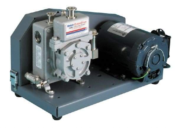 Welch Vacuum - 1 hp Rotary Vane Vaccum Pump - 115/230 Volts, 10.6 CFM, 20" Long x 14.1" Wide x 15.4" High - Americas Industrial Supply