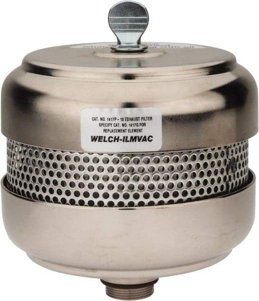 Welch Vacuum - Standard Open Exhaust Filter - For Use with 1402, 1376, 8920 & 8925, 5" Diam x 6-1/4" High - Americas Industrial Supply