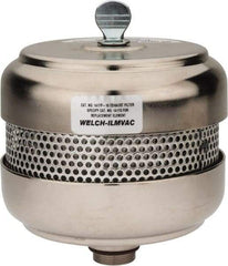 Welch Vacuum - Standard Open Exhaust Filter - For Use with 1402, 1376, 8920 & 8925, 5" Diam x 6-1/4" High - Americas Industrial Supply