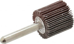 Camel Grinding Wheels - 1" Diam x 1" Face Width, Fine Aluminum Oxide Coated Mounted Flap Wheel - 1/4" Shank Mount, 120 Grit, 30,000 Max RPM - Americas Industrial Supply