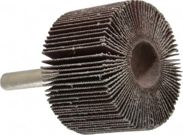 Camel Grinding Wheels - 1-1/2" Diam x 1" Face Width, Very Fine Aluminum Oxide Coated Mounted Flap Wheel - 1/4" Shank Mount, 180 Grit, 30,000 Max RPM - Americas Industrial Supply