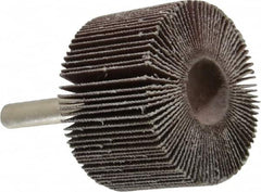 Camel Grinding Wheels - 1-1/2" Diam x 1" Face Width, Very Fine Aluminum Oxide Coated Mounted Flap Wheel - 1/4" Shank Mount, 180 Grit, 30,000 Max RPM - Americas Industrial Supply