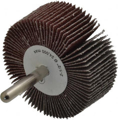 Camel Grinding Wheels - 2-1/2" Diam x 1" Face Width, Medium Aluminum Oxide Coated Mounted Flap Wheel - 1/4" Shank Mount, 80 Grit, 23,000 Max RPM - Americas Industrial Supply