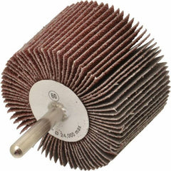 CGW Abrasives - 2-1/2" Diam x 1-1/2" Face Width, Medium Aluminum Oxide Coated Mounted Flap Wheel - Americas Industrial Supply