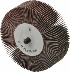 CGW Abrasives - 3" Diam x 1" Face Width, Medium Aluminum Oxide Coated Mounted Flap Wheel - Americas Industrial Supply
