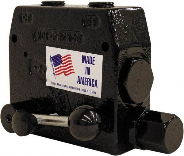 Prince - 30 GPM 1/2 Inlet Cast Iron Hydraulic Control Valve - 4-1/8" High x 4-5/8" Wide x 3-11/32" Long - Americas Industrial Supply