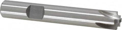Interstate - 1/32" Radius, 3/8" Mill Diam, 4 Flute High Speed Steel Corner Rounding End Mill - Single End, Uncoated, 2-1/2" OAL, 3/8" Shank Diam - Americas Industrial Supply