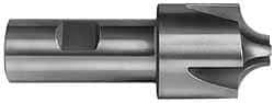 Hertel - 7/16" Radius, 1-3/8" Mill Diam, 4 Flute High Speed Steel Corner Rounding End Mill - Single End, Uncoated, 4" OAL, 1" Shank Diam - Americas Industrial Supply