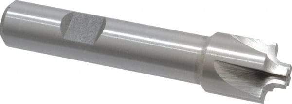 Interstate - 1/8" Radius, 5/8" Mill Diam, 4 Flute High Speed Steel Corner Rounding End Mill - Single End, Uncoated, 3" OAL, 1/2" Shank Diam - Americas Industrial Supply
