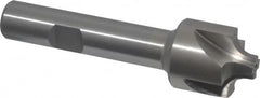 Interstate - 7/32" Radius, 7/8" Mill Diam, 4 Flute High Speed Steel Corner Rounding End Mill - Single End, Uncoated, 3-1/4" OAL, 1/2" Shank Diam - Americas Industrial Supply