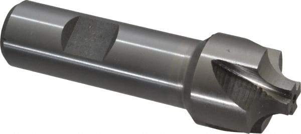 Interstate - 1/4" Radius, 1" Mill Diam, 4 Flute High Speed Steel Corner Rounding End Mill - Single End, Uncoated, 3-1/4" OAL, 3/4" Shank Diam - Americas Industrial Supply