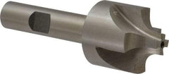 Interstate - 9/32" Radius, 1-1/8" Mill Diam, 4 Flute High Speed Steel Corner Rounding End Mill - Single End, Uncoated, 3-1/4" OAL, 1/2" Shank Diam - Americas Industrial Supply