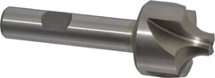 Interstate - 5/16" Radius, 1-1/8" Mill Diam, 4 Flute High Speed Steel Corner Rounding End Mill - Single End, Uncoated, 3-1/4" OAL, 1/2" Shank Diam - Americas Industrial Supply
