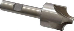 Interstate - 11/32" Radius, 1-1/8" Mill Diam, 4 Flute High Speed Steel Corner Rounding End Mill - Single End, Uncoated, 3-1/2" OAL, 1/2" Shank Diam - Americas Industrial Supply