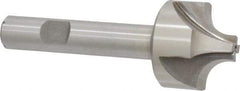 Interstate - 3/8" Radius, 1-1/4" Mill Diam, 4 Flute High Speed Steel Corner Rounding End Mill - Single End, Uncoated, 3-1/2" OAL, 1/2" Shank Diam - Americas Industrial Supply